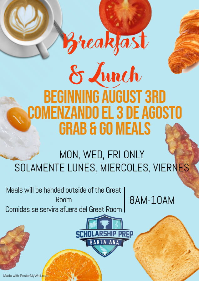 Grab and Go Breakfast and Lunch! - Orange County - Scholarship Schools